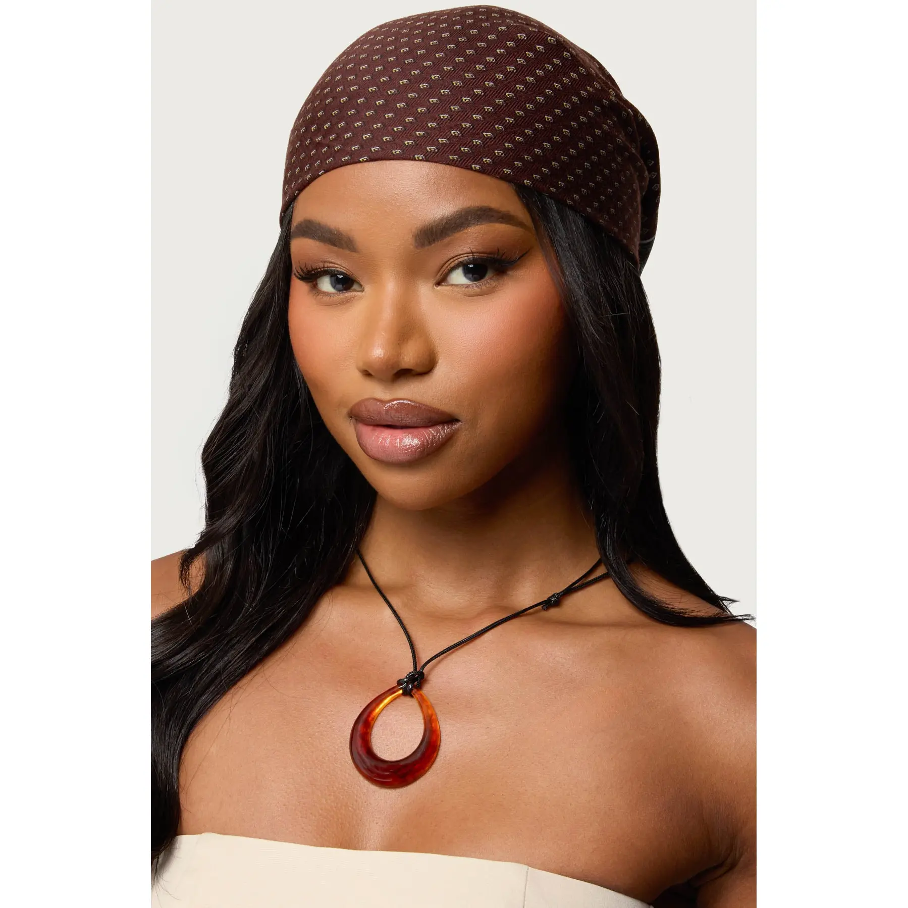Oval Ring Cord Necklace
