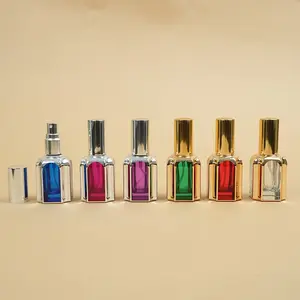0.34oz/10ML Colorful Perfume Spray Bottle, Reusable Travel Perfume Dispenser, Empty Sample Container, Liquid Cosmetics Home Decor