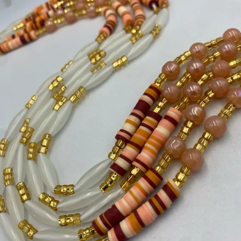Subtle Glow-in-the-Dark TikTok Waist Beads – Variety of Styles – African Waist Jewelry – Tie-On (45”-50”) – Add to Cart, Buy Now – Price Per 1 Waist Bead