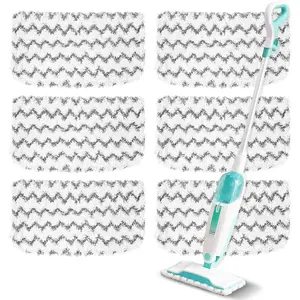 6 Pack Washable Reusable Microfiber Steam Mop Replacement Pads Compatible with Shark Steam Mops S1000/S1000A/S1000C/S1000WM/S1001C Floor Steamer Cleaner Pads