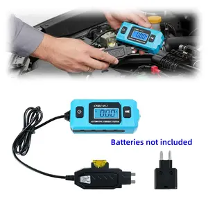 Heavy Duty 20A 48V Car Fuse Tester, High Accuracy Current/Voltage Meter with LCD Screen & Probe Light, Batteries Not Included, for Professional Mechanics