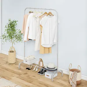 dealsforyoudays fathersdaygiftClothes Rack Clothing Rack Drying Hanging Garment Rack Simplicity and practicality design Black White Gold