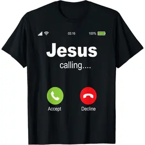 100% Cotton Jesus Calling - Christian Religious Bible Church T-Shirt