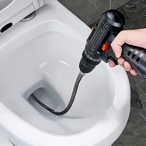 Electric Drain Cleaner Tool, 59 Inch Flexible Metal Spiral Drain Auger, Powerful Hair & Debris Removal, Drain Clog Remover, Ideal for Sinks, Toilets, Pipes, Powerful Pipe Dredging