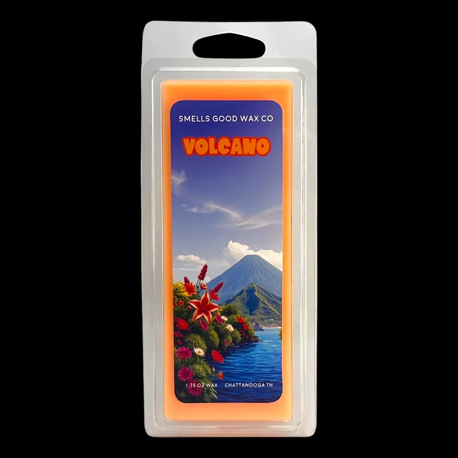 Smells Good Wax Co. Volcano 1.75 OZ Snap Bar Wax Melt - Tropical Fruity Blend with Driftwood Scent for Cozy Home Decor