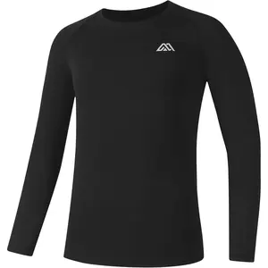 Boys Kids Youth Long Sleeve Quick Dry Compression Athletic Undershirts Base Layer for Football Baseball Soccer