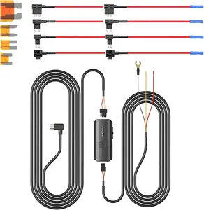 TypeC HK Acc Hardwire Kit with PCS Full Set Circuit Fuse Tap for AS Series/ AM Pro, Support Hybrid Parking Mode, Automatic Voltage Display, Low Power Consumption