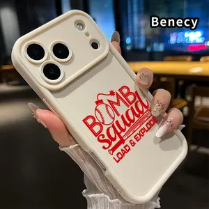 Baseball Bomb Squad Pattern TPU Phone Case for iPhone 17 Pro Max 16 15 14 Plus 13 12 Mini 11 XR X XS Air E Shockproof Drop Protection Rugged Durable Silicone Cover Cellphone Protective Casing
