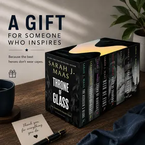 Throne of Glass 8 Book Box Set – Complete Sarah J. Maas Fantasy Romance Series, BookTok Viral Paperback Collection for Fantasy Book Lovers