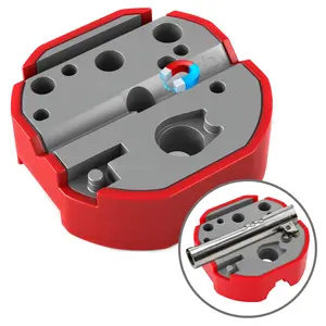 SEDY 4-inch Universal Bench Block with Non-Marring, Magnetic Bench Block Armorers with Multi-Hole Slip-Resistant for Precision Assembly and Maintenance