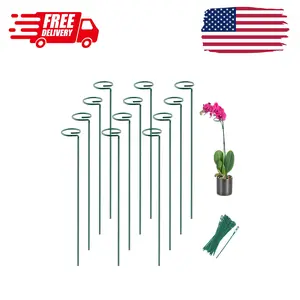 12 Pack Plant Stakes, 16 Inch Plant Support Stakes