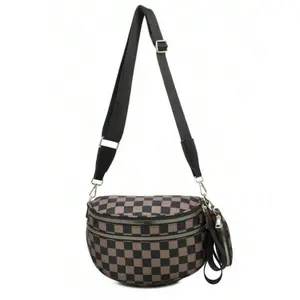 Fashion Plaid Pattern Shoulder Bag With Coin Purse,  Mini bag accessories, Versatile Lightweight Crossbody Bag with Ajustable Breit Strap for Women, Large Capacity Handbag
