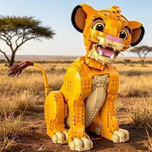 New 1445 Pieces Lion King Building Block Model Toy Set, Animal Theme Puzzle Gift for Kids and Adults, Birthday Present for Boys and Girls