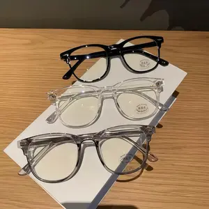 2/3pcs Computer Blue Light Blocking Glasses for Women Men Anti Eyestrain UV Glare Photochromic Eyeglasses 2-Piece Set Black Transparent Frames SpringStatements