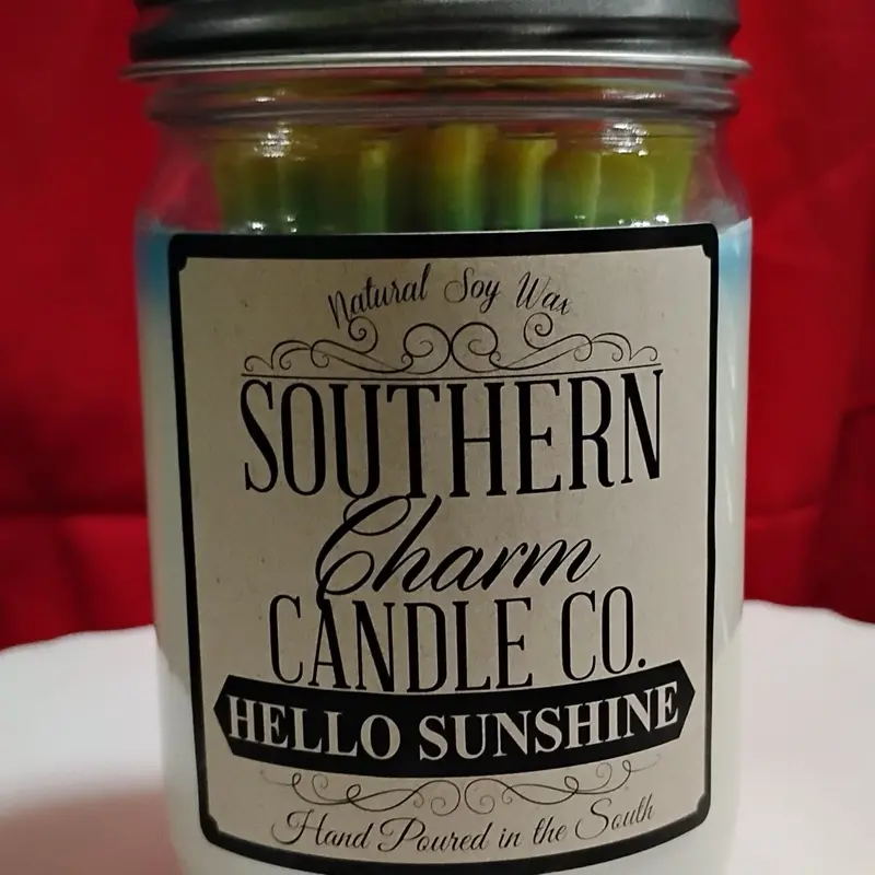 Southern Charm Candle Co. Hello Sunshine Candle - Hand-Poured in the South - Decor & Ornaments