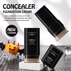 Halloween Makeup Concealer Stick, Dual Color Foundation Balm, Cosplay Clown Face Paint, Party Essential, Single Pack