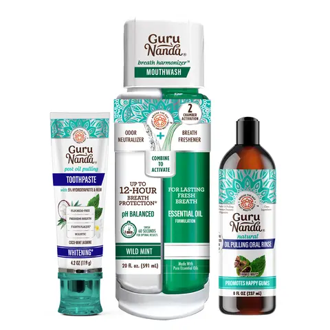 CEO's Favorites - Toothpaste + Cocomint 8oz Pulling Oil + Breath Harmonizer Dual Barrel Mouthwash