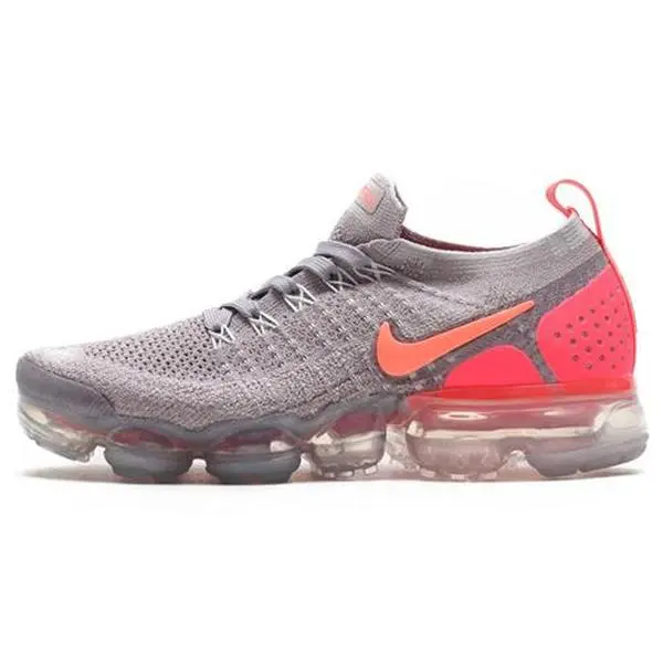 Women's Nike Air VaporMax 2 Closed Athletic Shoes - Atmosphere Grey Crimson Pulse, Walking-Sports-Training Casual Trainers, Style 942843-005, Walking Shoes, Sports Shoes