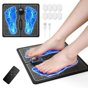 Portable EMS Foot Massage Pad, TENS Therapy Machine, Massager, One Reusable Foot Massage Pad With Multiple Mode Adjustment, Mother'S Day, Father'S Day