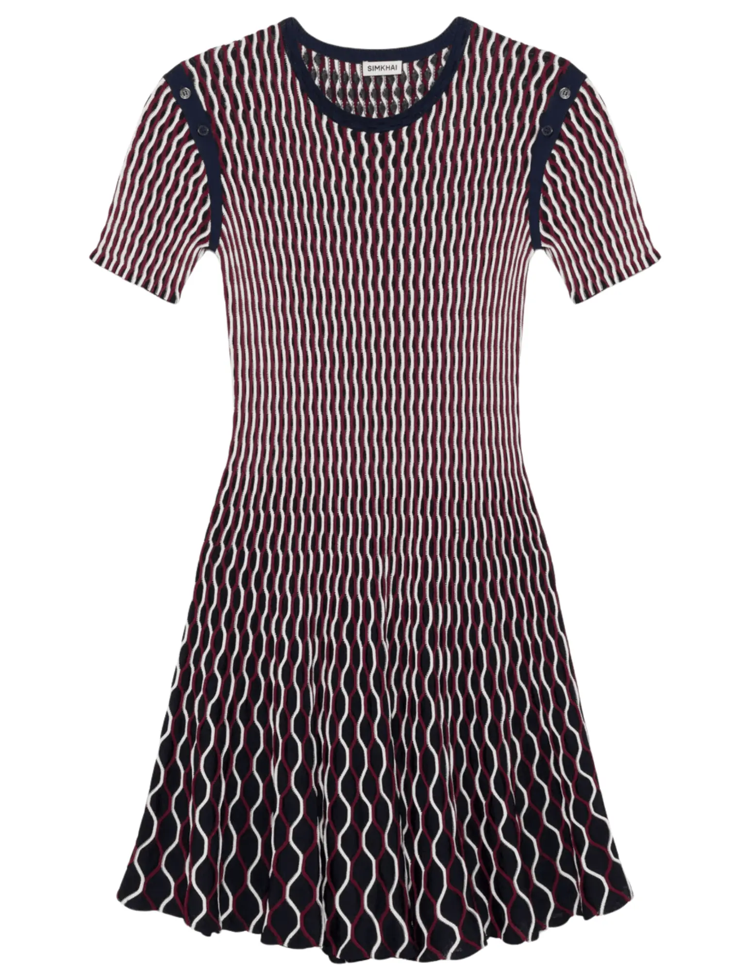 Simkhai Baylor Knit Mini Dress in Cranberry Multi-SALE