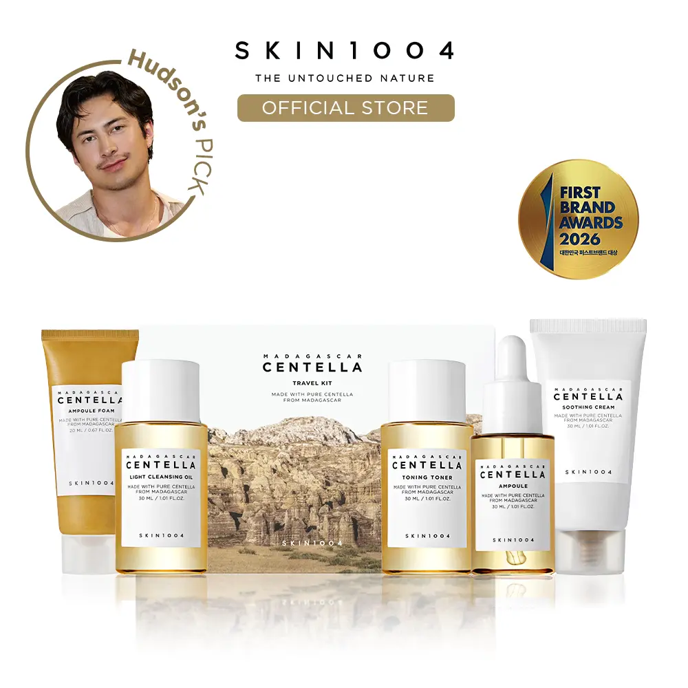[SKIN1004 Official Shop] Madagascar Centella Travel Kit - Moisturizing Gentle Skincare Kit for Deep Cleansing, Foam, Soothing Cream