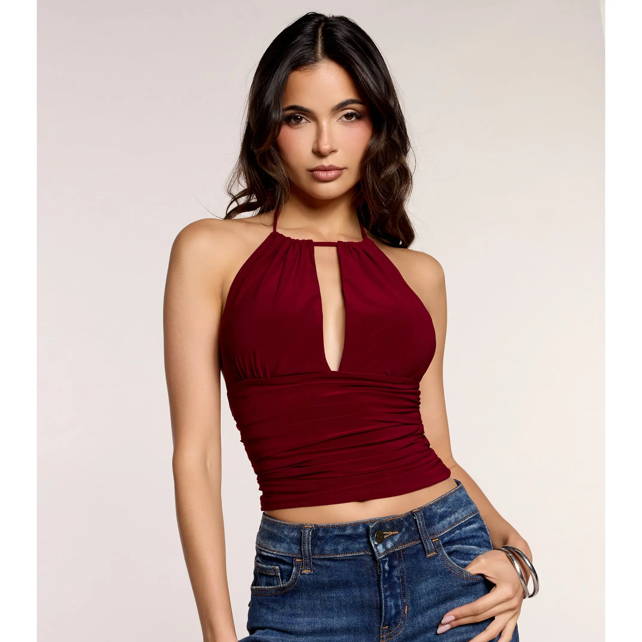 Worth A Look Halter Crop Top