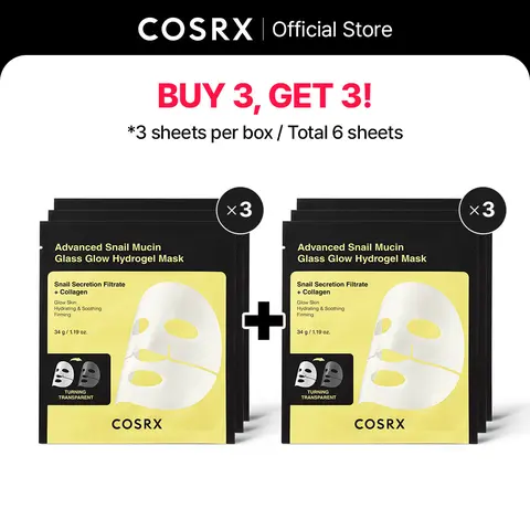 [COSRX Official] My Morning Glow 6-Days Overnight Repair Solution - BOGO Deal, Snail Mucin Collagen Face Mask, Sheet Mask for Adults' Night Routine Glowup & Comfortable Glowing Skin Care