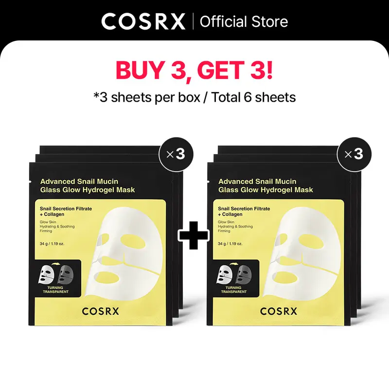 [COSRX Official] My Morning Glow - 6 Days Overnight Repair Solution | BOGO DEAL, OVERNIGHT SNAIL MUCIN COLLAGEN MASK glowing face Skincare Comfort