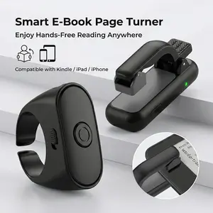 Remote Page Turner Ring for Kindle Paperwhite, Oasis & Scribe, Kobo eReader, Bluetooth Camera Shutter Remote, Compatible with iPhone, iPad & Tablets, Includes Storage Pouch, rolling