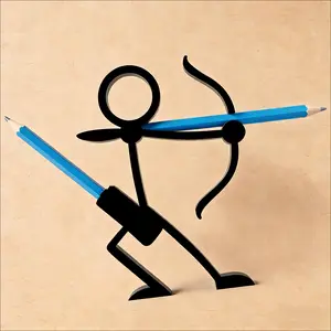 Creative Matchstick Soldier Pen Holder, Pencil Storage Box, Office Desk Decor, Unique Gift for Students and Teachers, Back-To-School Supplies