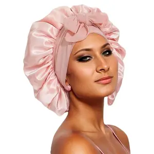 Cikana Hair Large Satin Bonnet Silk Bonnet Hair Wrap for Sleeping Sleep Cap With Elastic Soft Band Big Bonnets for Women Hair Care