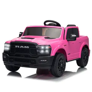 KerryYoo SQ7 2-Seater 24V Ride-On Toy for Older Kids, Officially Licensed RAM Kids Electric Truck/Car with Remote Control, Storage Bed, 1.9–4.4 MPH, Seat Belts
