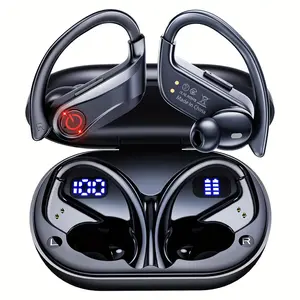 Q63-1 Wireless earbuds, BT headphones, ultra-long battery life, LED battery display charging case and smart noise-canceling headphones, Hi-Fi microphone stereo headphones, suitable for iPhone, Android laptops.