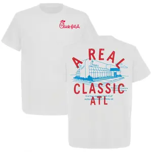 Chick-fil-A Graphic Tee, Real Classic Fast Food Shirt, Vintage Chicken Sandwich T-Shirt, Atlanta Restaurant Lover Gift
