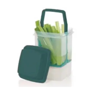Tupperware Pick-A-Deli Container with Elevated Strainer for Snacking and Preserving Vegetables, Durable Construction for Convenient Use