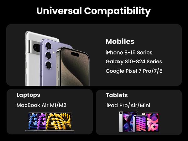 UGREEN Nexode 35W 1 USB-C & 1 USB-A Ports GaN Charger Bundle With 3.3 FT 100W Type-C Charging Cable/MFi Lightning Cable, Fast Charging for Samsung, iPhone 15 Pro/14/13 Series