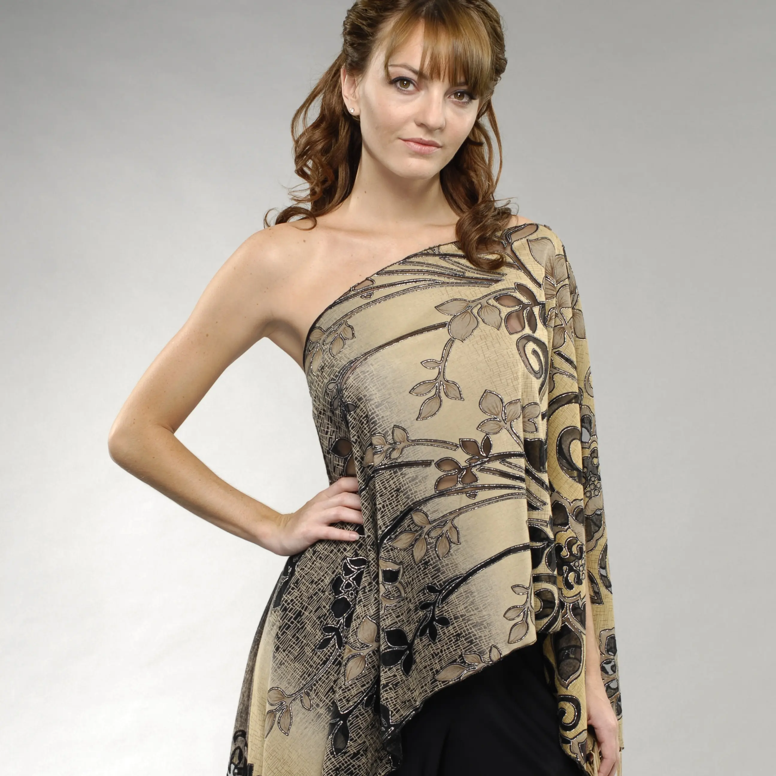 Versa Style Scroll Flower 7-Way Multi Wear Endless Way Scarf - Versatile Design for Everyday Wear, One Size: 0-18, Women's Fashion Line
