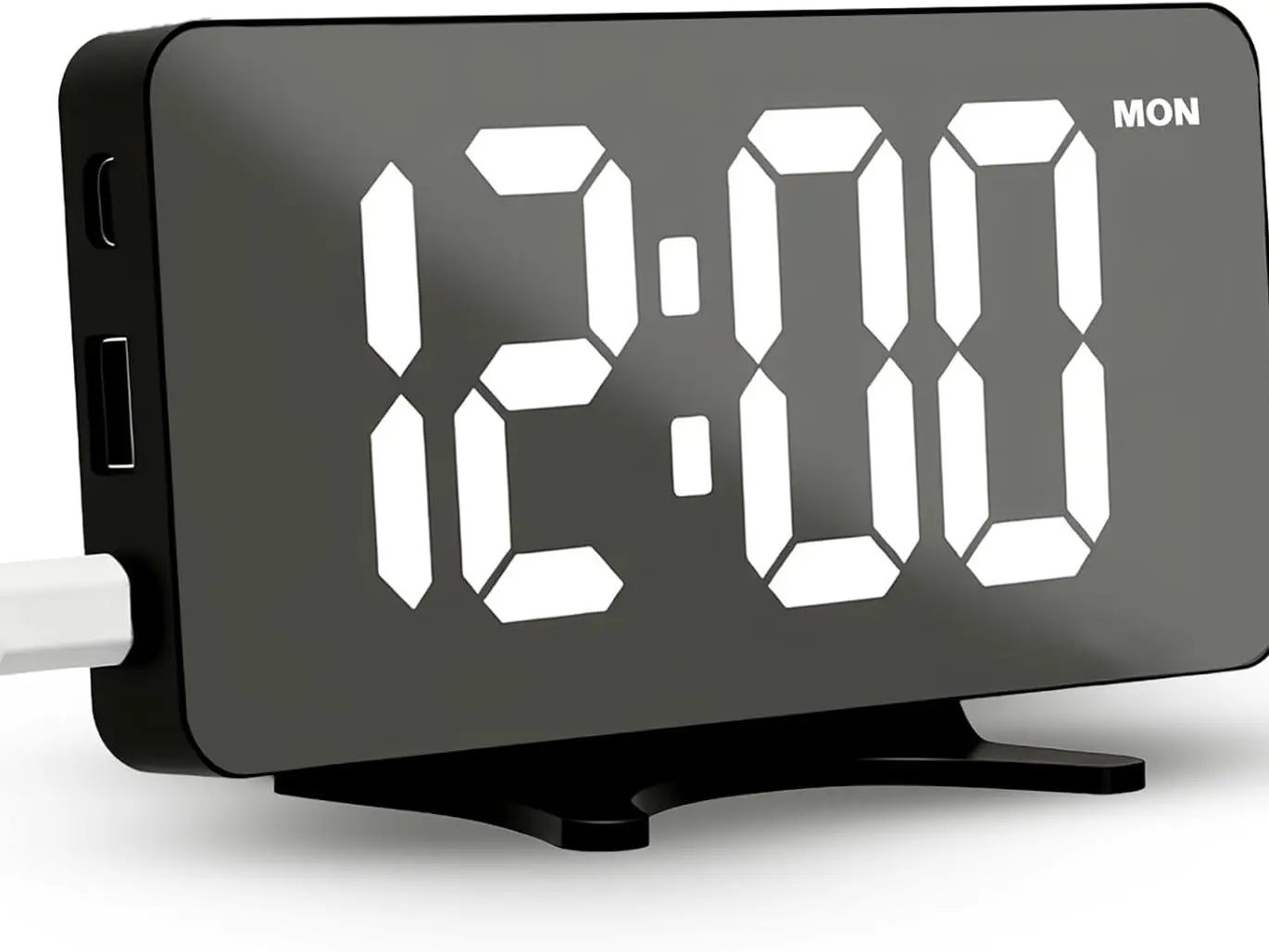 Digital Alarm Clock for Bedroom with Large LED Display, Dual Alarm, Easy Setup, Dimmable Bedside Desk Clock, 5 Alarm Modes, Power-Off Memory, Loud Alarm for Heavy Sleepers, Kids & Adults