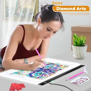 A2 LED Light Pad for Artists with 3-Level Brightness USB-Powered Drawing Tablet for Diamond Painting & Sketching
