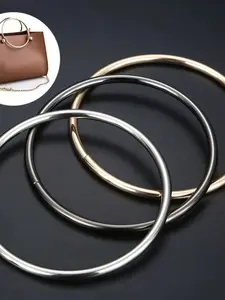 Round Metal Bag Handle for DIY Wallet Making Accessories, High-Quality Handheld Packaging Tool, Luggage Handle, Gift Box Handle, Purse Accessories