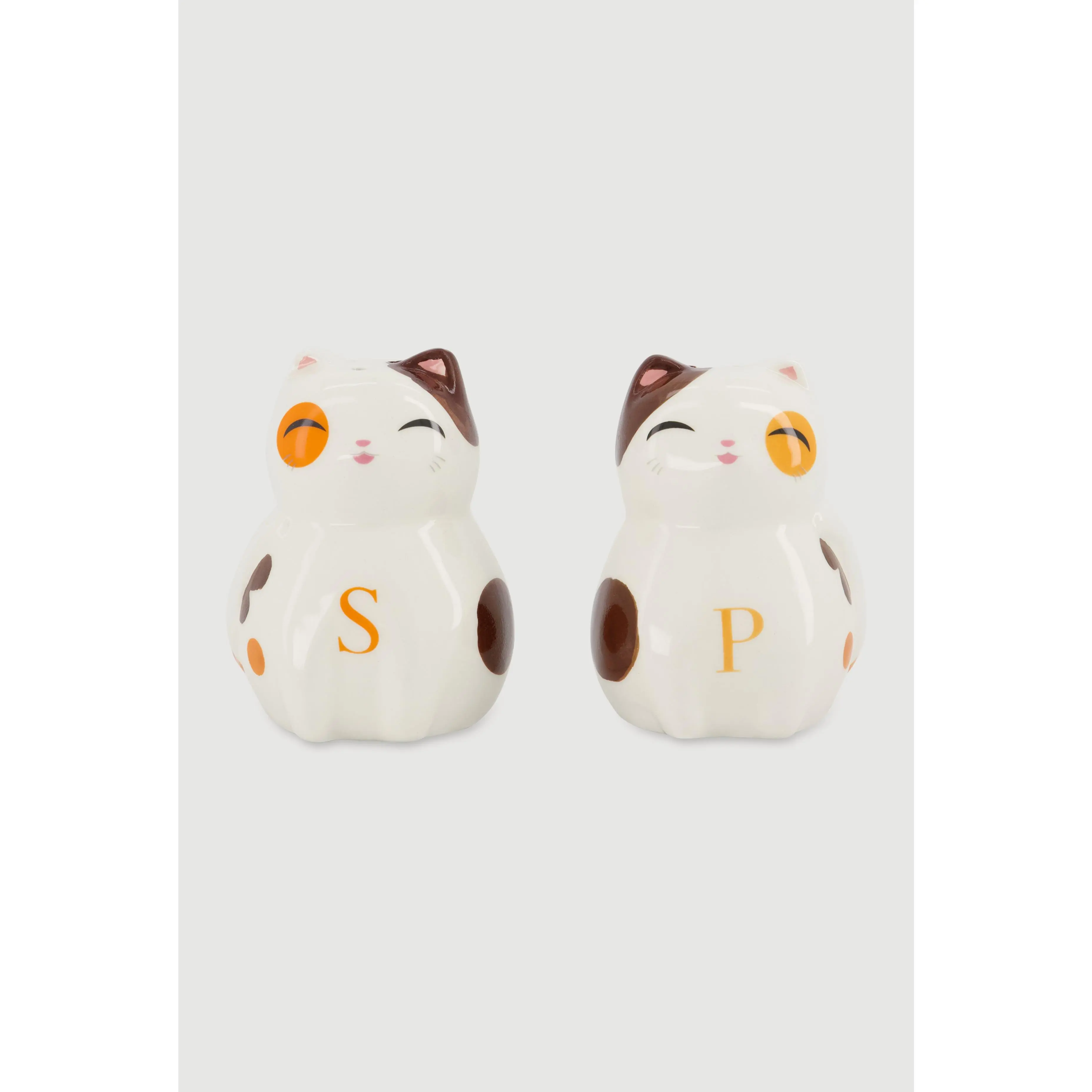 Calico Cat Ceramic Salt and Pepper Shakers 2 Pack