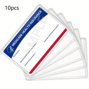 10PCS Social Security Card Protector, Waterproof Medical Card Holder, Credit Card Case, Durable Protection for Important Cards