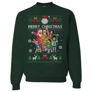 Bob'S Burgers Family Ugly Christmas Sweatshirt, Bob'S Burgers Merry Christmas Sweater, Christmas Movie Shirt