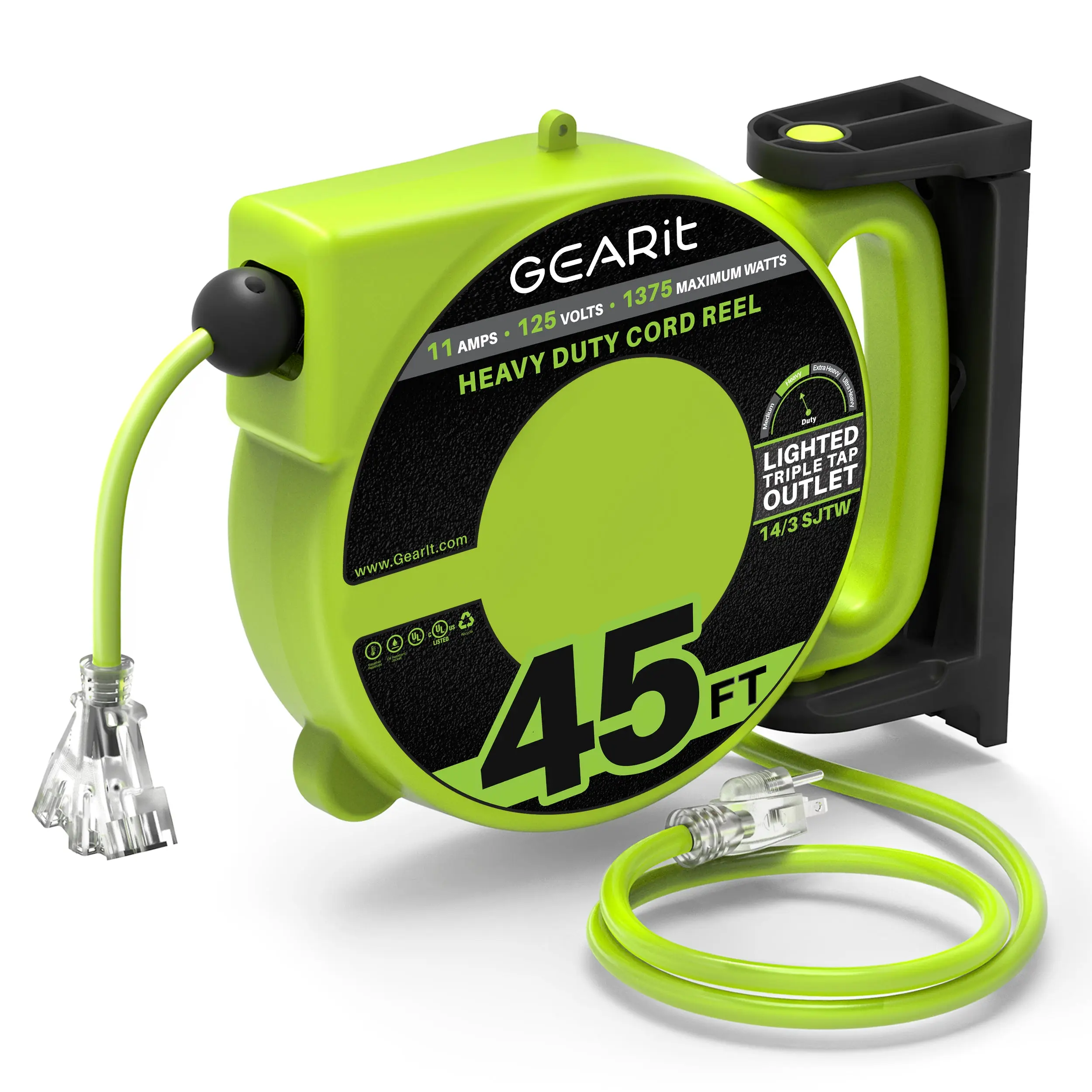 14AWG Retractable Cord Reel with Ceiling Mount, 45 Feet 14AWG Retractable Cord Reel with Ceiling Mount, 45 Feet
