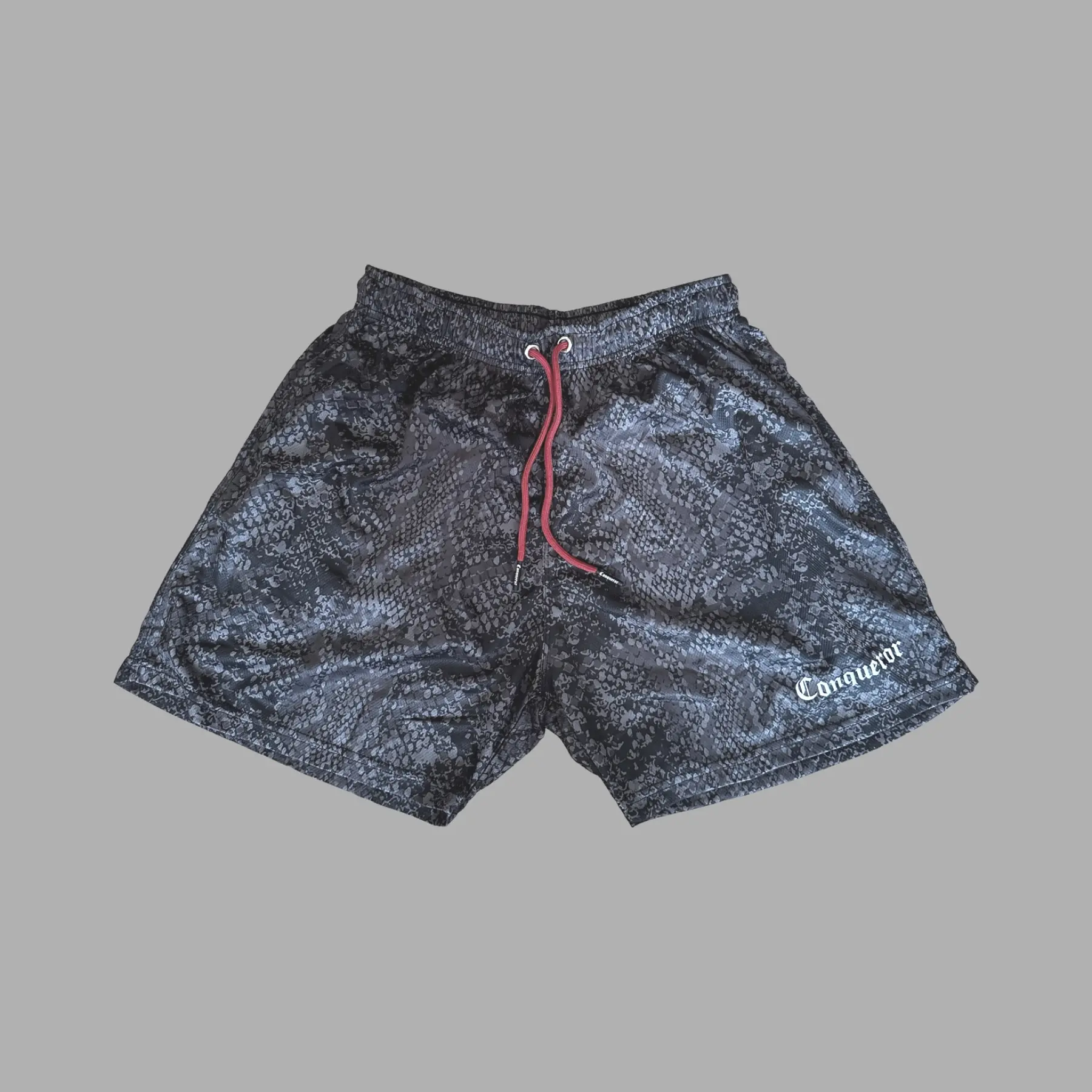 Men's Black Mamba Mesh Sports Shorts - Breathable Fabric, Stylish Menswear for Spring & Versatile Casual Outings