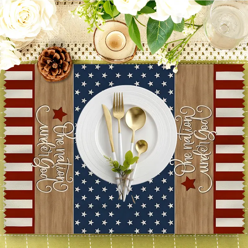Personalized 2-Pack Kitchen Towel Set, Patriotic Americana Dish Towels, Custom Tea Towels for 4th of July Kitchen Decor