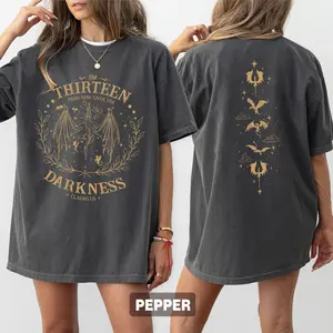 The Thirteen Throne Of Glass Comfort Color Shirt, Sjm TOG Manon, From Now Until The Darkness Claims Us Shirt, We Are The Thirteen, Bookish Gift