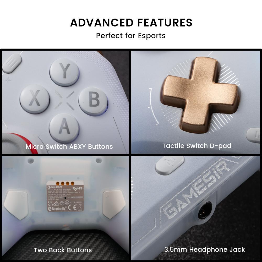 GameSir Cyclone 2 (Not for Xbox) Wireless Controller for PC/Switch/iOS/Android with Mag-Res TMR Sticks, Hall Effect Triggers, RGB Lighting, 6-Axis Gyro