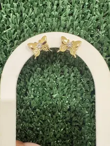 Earring Butterfly 14k gold plated