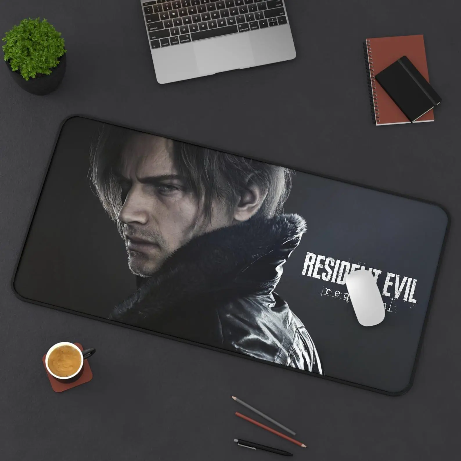 Resident Evil Requiem Leon Desk Mat | RE9 gaming mousepad